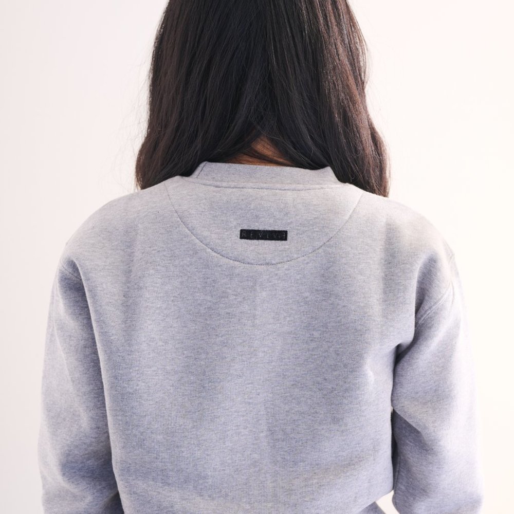 Revive Loungewear. Two Piece Lounge Set, Crewneck Sweatshirt and Jogger - Grey H - Picture 6 of 8